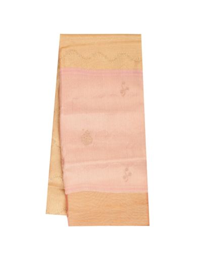 Gracecharm Fancy Semi Tissue Floral Creepers Zari Saree
