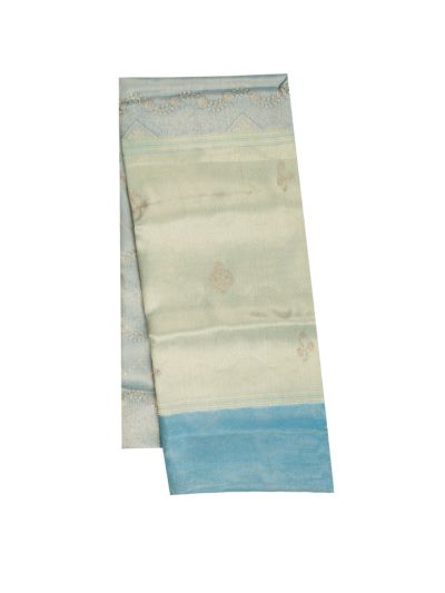 Gracecharm Fancy Semi Tissue Geometric Patterns Zari Floral Saree
