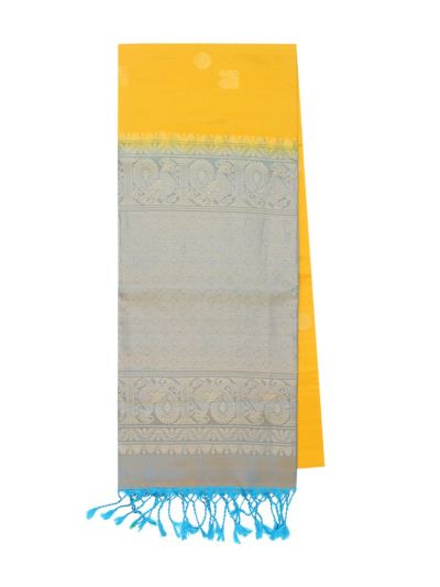 Gracecharm Elegant Soft Silk Traditional Spaced Circular Butta Saree