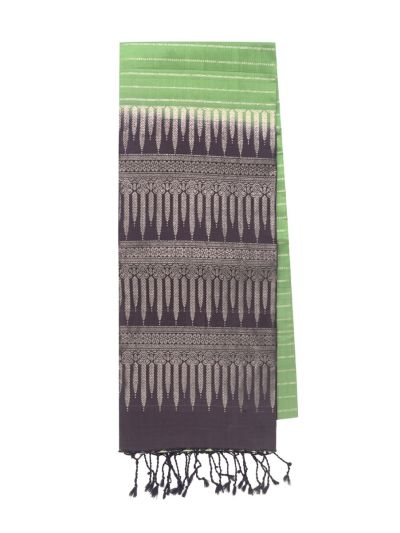Gracecharm Elegant Soft Silk Vertical Stripes Woven Saree
