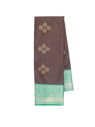 GraceCharm Art Silk Four Dot Butta with Paisley Zari Border Saree