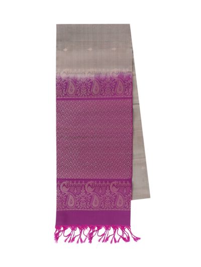 Gracecharm Soft Silk Small Butta with Contrast Border Saree