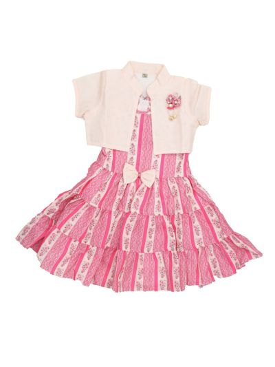 Graceful Essence Cotton Girls Fancy Readymade Western Frock