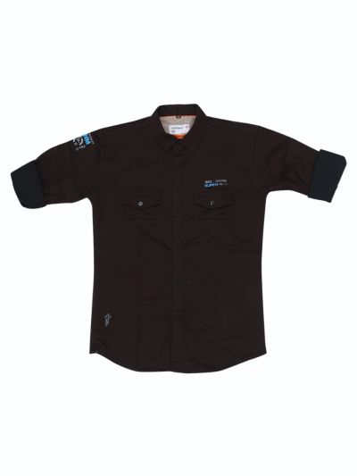 Gracecharm Boys Denim Casual Full Sleeve Shirt