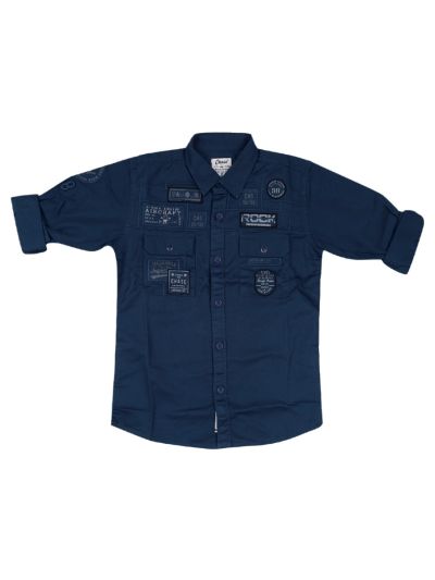 Gracecharm Boys Cotton Casual Full Sleeve Shirt
