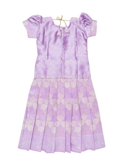 Charming Girls Readymade Stone Work Art Silk Pattu Pavadai Set
