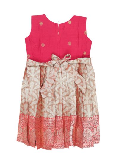 Graceful Essence Art Silk Readymade Girls Frock