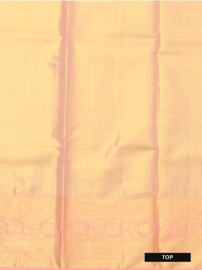 Kanmanie Pure Silk Floral Design with Contrast Border Pavadai Material
