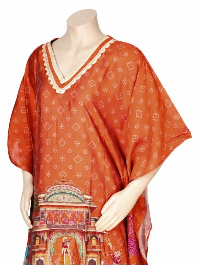 Kanmanie Elegant Heritage Printed Kaftan Co-ord Set