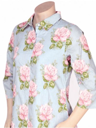 Kanmanie Elegant Floral Printed Kurta Set