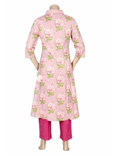 Kanmanie Elegant Floral Printed Kurta Set