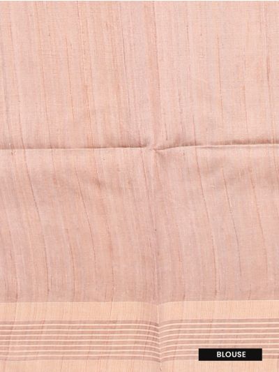BlossomEase Art Dupion Plain with Contrast Border Saree