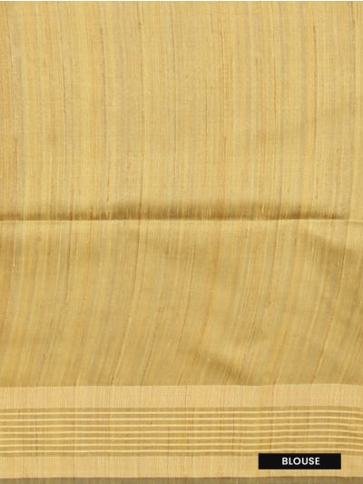 BlossomEase Art Dupion Plain with Contrast Border Saree