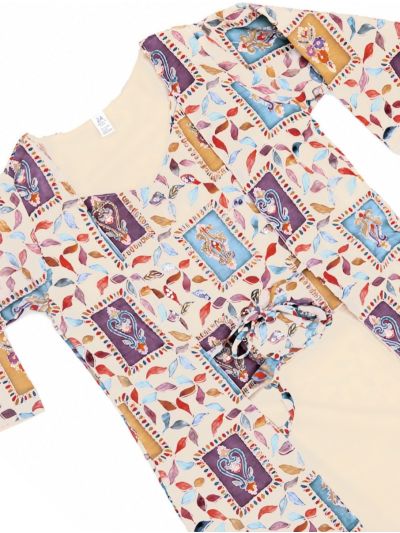 Gracecharm Girls Embroidered Shrug Top and Palazzo Set