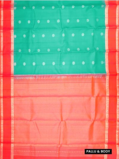 Gracecharm Elegant Pure Soft Silk Butta Design Contrast Border Saree