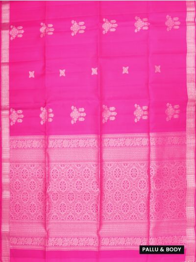 Gracecharm Elegant Pure Soft Silk Butta Design with Border Saree