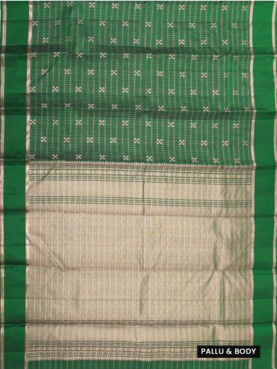 Gracecharm Elegant Pure Soft Silk Checked and Butta Design with Border Saree
