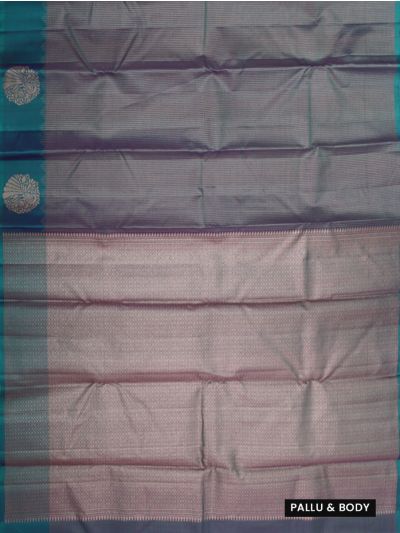 Gracecharm Elegant Pure Soft Silk Checked Design One Side Big Border Saree