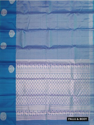 Gracecharm Elegant Pure Soft Silk Checked Design One Side Big Border Saree