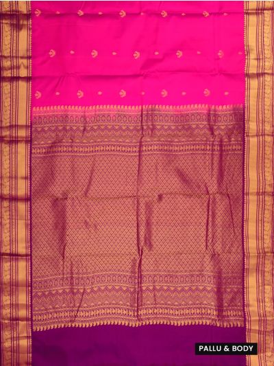 Gracecharm Art Soft Silk Butta Design with Contrast Border Saree