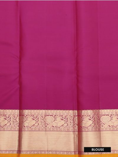 Vivaha Pure Silk Kanchipuram Wedding Jacquard Peacock Motif with Zari Border Saree