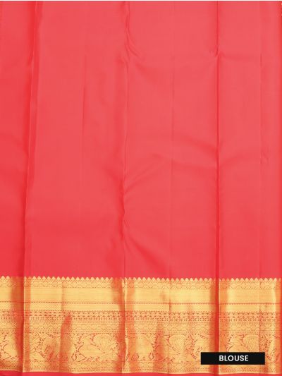 Vivaha Pure Silk Bridal Kanchipuram Jacquard Floral Motif with Zari Border Saree