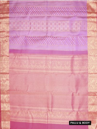 Vivaha Pure Silk Bridal Kanchipuram Geometric Motif with Zari Border Saree