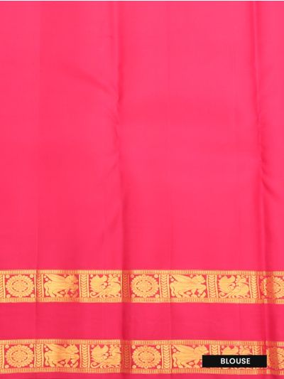 Vivaha Pure Silk Kanchipuram Wedding Jacquard Checked Motif with Zari Border Saree