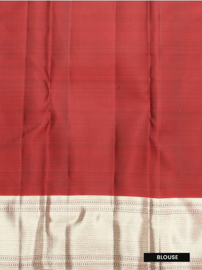 Vivaha Pure Silk Kanchipuram Wedding Geometric Cube Design with Zari Border Saree