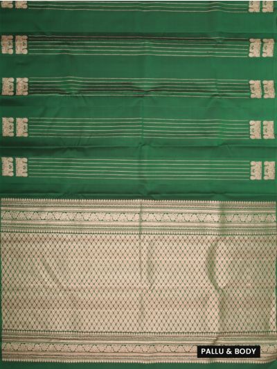 Gracecharm Elegant Pure Soft Silk Striped Design with Border Saree