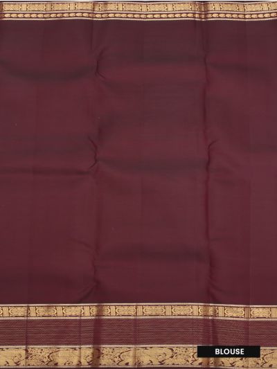 Vivaha Pure Silk Kanchipuram Wedding Jacquard Checked Motif with Zari Border Saree