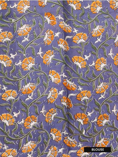 Gracecharm Elegant Hyderabad Cotton Patch Work with Border Saree