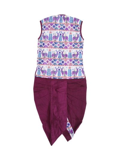 EliteCharm Boys Traditional Jacket Readymade Panchakacham Set