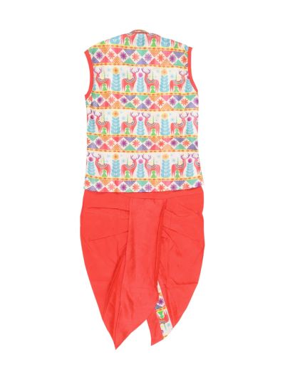 EliteCharm Boys Traditional Jacket Readymade Panchakacham Set