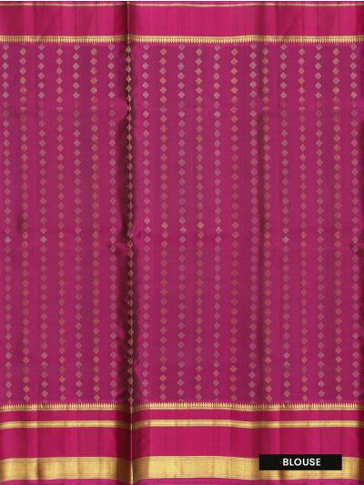 Kanmanie Pure Soft Silk Striped Butta Design with 8 Inch Jacquard Border Saree