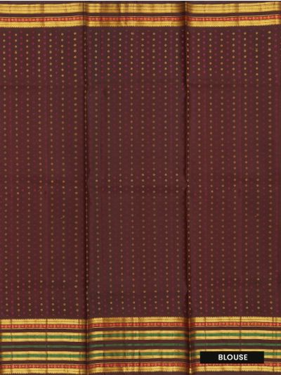 Kanmanie Pure Soft Silk Butta Design with 8 Inch Traditional Border Saree