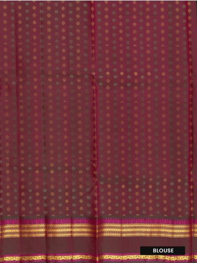 Kanmanie Pure Soft Silk Lotus Butta Design with 6 Inch Traditional Border Saree
