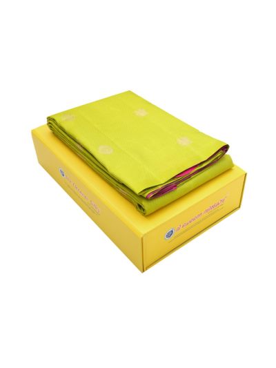 Gracecharm Pure Soft Silk Traditional Butta Design Borderless Saree