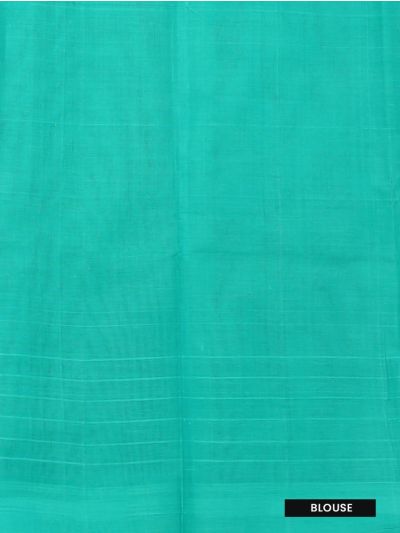 Gracecharm Kanchi Cotton Geometric Butta Design Contrast Border Saree