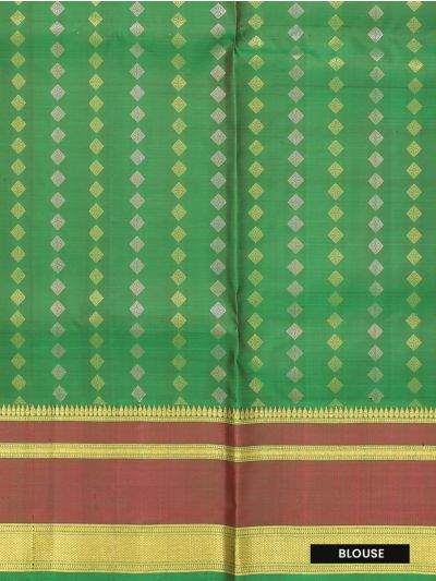 Kanmanie Soft Silk Square and Floral Butta with 8 Inch Jacquard Border Saree