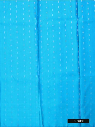 Kanmanie Soft Silk Floral Butta with 5 Inch Satin Border Saree