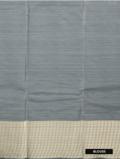 Gracecharm Art Soft Silk Blue Hibiscus Floral Print Border Saree