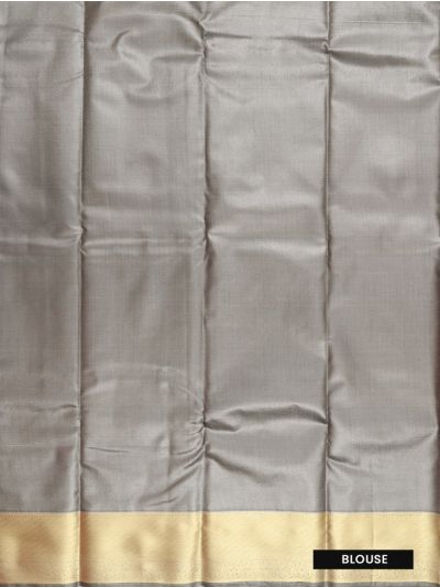 Gracecharm Art Soft Silk Poppy Floral Vine with Rosette Pallu Saree