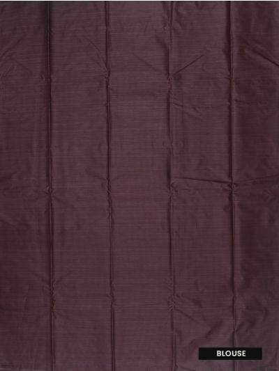 Gracecharm Art Soft Silk Hibiscus Floral Jaal with Geometric Pallu Saree