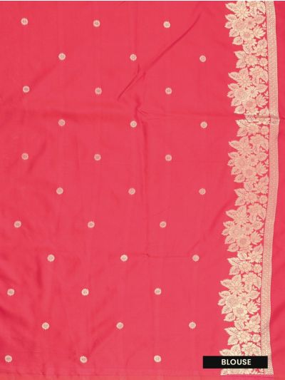 Gracecharm Shot Silk Floral Bouquet Butta Design with Floral Border Saree