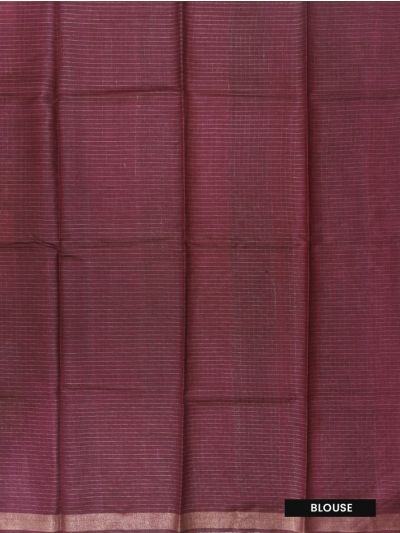 Graceful Essence Tussar Silk Multicolor Grid Check Brick Print Saree