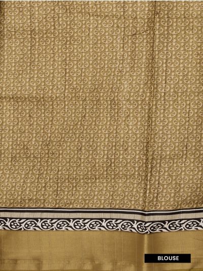 Gracecharm Semi Tussar Butta with Tribal Border Saree