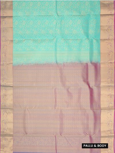 Gracecharm Pure Silk Floral Vine Jaal Motif with Contrast Zari Border Saree