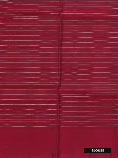 Kanmanie Soft Silk Zari Warp Lines Butta with 5 Inch Asthiri Border Saree