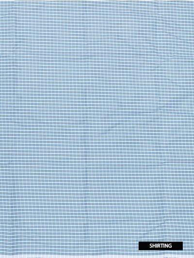 Classic Elegance Men's Mini Check Unstitched Shirt and Trouser Fabric Set